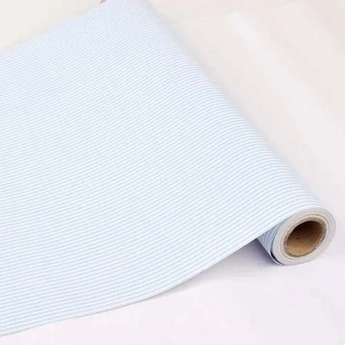 Vista 3 de Papel de contacto de rayas azules autoadhesivo para estantes y cajones, papel tapiz para encimeras de cocina, sala de estar, dormitorio, 17.7 x 78.7