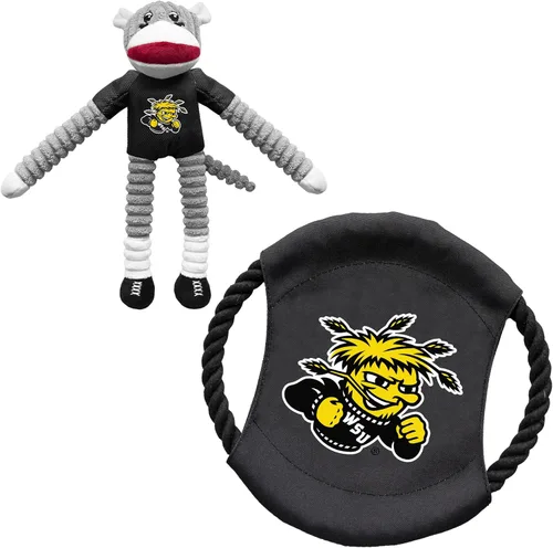 Vista 15 de Littlearth NCAA Unisex NCAA Sock Monkey and Flying Disc Pet Toy Combo Set