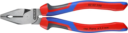 Vista 3 de KNIPEX Herramientas - Alicates combinados de alto apalancamiento, multicomponente (202200), 8 pulgadas