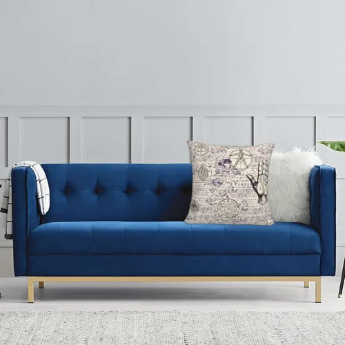 Vista 7 de Various Retro Symbols -Pillow Covers, 20"X20" Inch Velvet Soft Throw Pillow Covers, Cozy Fluffy Pillow Cases With Zipper, Decorative Square