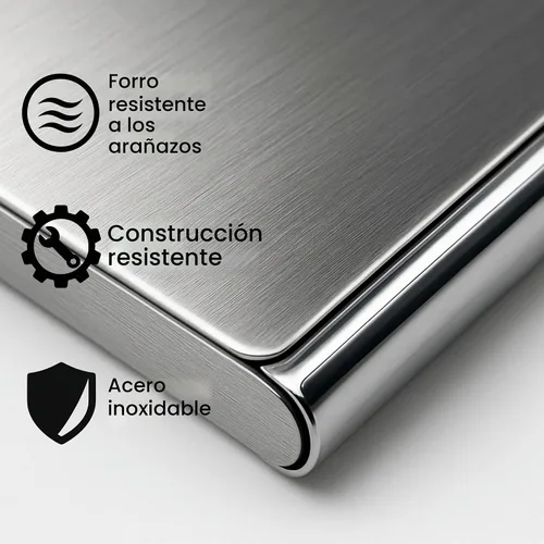 Vista 5 de SunplusTrade tarjetero para tarjetas empresariales profesionales, de acero inoxidable, diseño delgado, para hombre y mujer