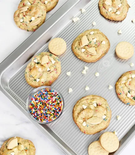 Vista 5 de USA Pan Bakeware Sartén de Acero Aluminizado para Galletas con Cavidades, Grande