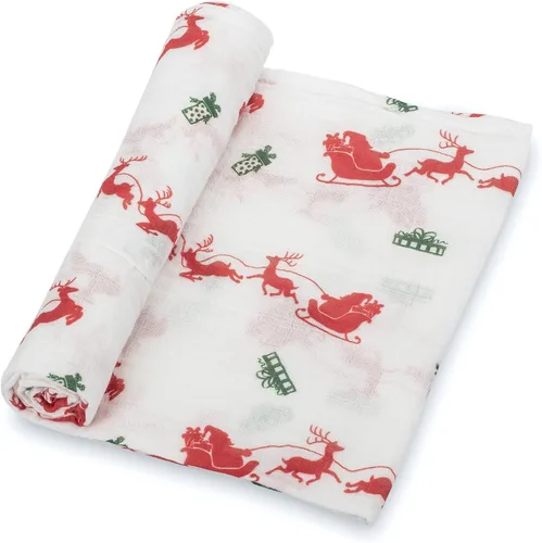 LollyBanks Manta para Bebé, Mantas Envolventes de Muselina de Algodón 100% Acogedoras para Niños y Niñas, Manta para Recién Nacidos de 47 x 47