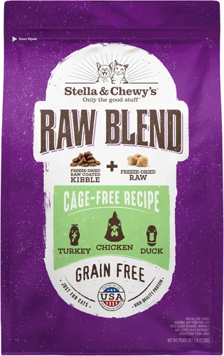 Vista 9 de Stella & Chewy's Raw Blend Premium Kibble Comida para Gatos – Sin Granos, Comidas Ricas en Proteínas – Receta de Aves de Corral Criadas en Libertad