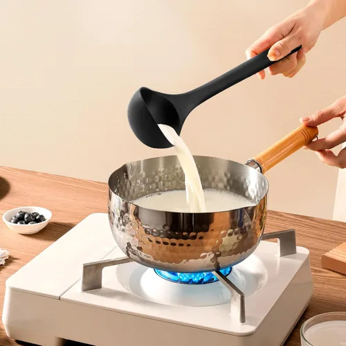 Vista 5 de Juego de utensilios de cocina de silicona: MOACC gadgets de cocina largos de 13 pulgadas resistentes al calor, accesorios de cocina de goma