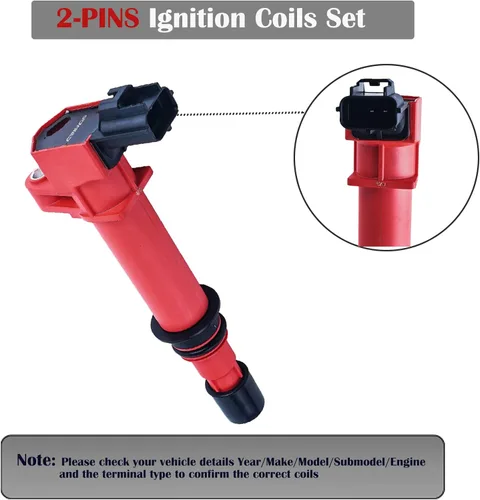 Vista 4 de Paquete de 6 bobinas de encendido para Dodge Ram 1500 de 3.7 V6 2002 2003 2004 2005 2006 2007 2008 Dodge Ram 1500 Pickup Durango Dakota Nitro Jeep