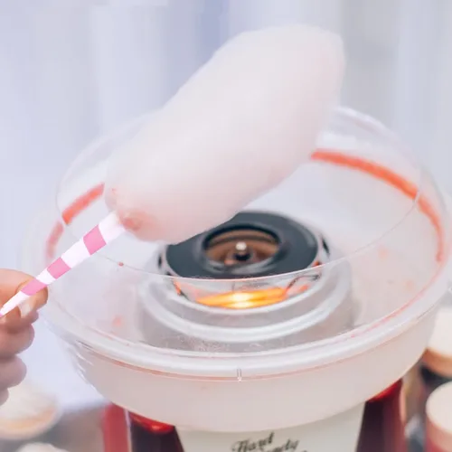 Vista 7 de Outamateur Cono de algodón de azúcar, 90 unidades de conos de papel de algodón multicolor para hacer algodón de azúcar en cumpleaños, fiestas, Azul