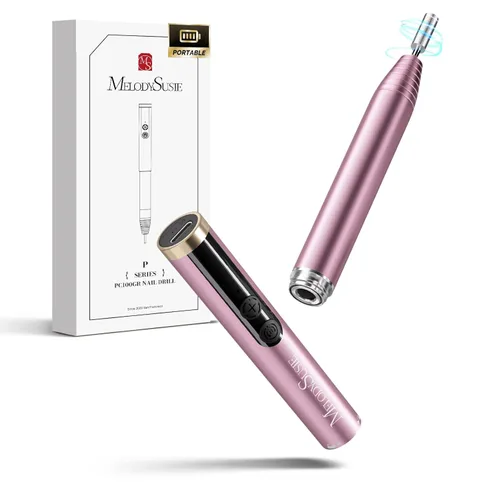 Vista 13 de MelodySusie PocketNail Taladro de Uñas Modular Inalámbrico en Forma de Bolígrafo, PC100GR 20000RPM Lima Eléctrica Delgada Portátil Recargable