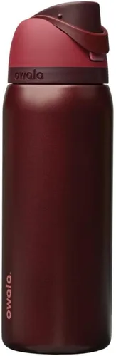 Vista 64 de Owala FreeSip - Botella de agua aislada de acero inoxidable con popote para deportes y viajes, sin BPA, 24 onzas, marea brumosa