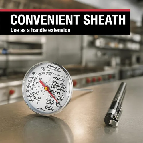 Vista 8 de CDN IRM200-Glow Proaccurate Carne/Aves de corral termómetro a prueba de horno-NSF Certificado, Carne/Ave, Plateado
