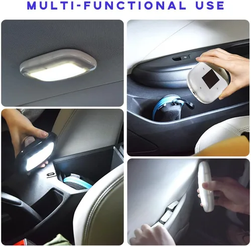 Vista 5 de Ohleats Luces de Techo del Interior del Automóvil, Lámpara de Cúpula Inalámbrica Magnética Recargable USB, Luz LED de Lectura de Mapas