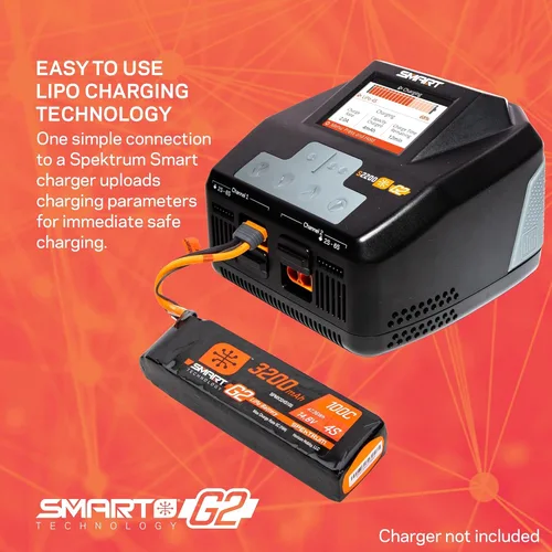 Vista 3 de Spektrum 11.1V 850mAh 3S 30C Smart G2 LiPo Batería: IC2, SPMX8503S30