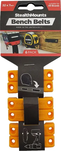 Vista 3 de StealthMounts Cinturón de banco – Soporte universal para herramientas Juego de funda de herramientas – Paquete de 6 Base de almacenamiento
