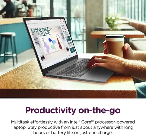 Vista 5 de Lenovo IdeaPad Computadora portátil – 8 GB de RAM – 256 GB de almacenamiento SSD – Intel Core – Microsoft Office para la Web Carga rápida, cámara