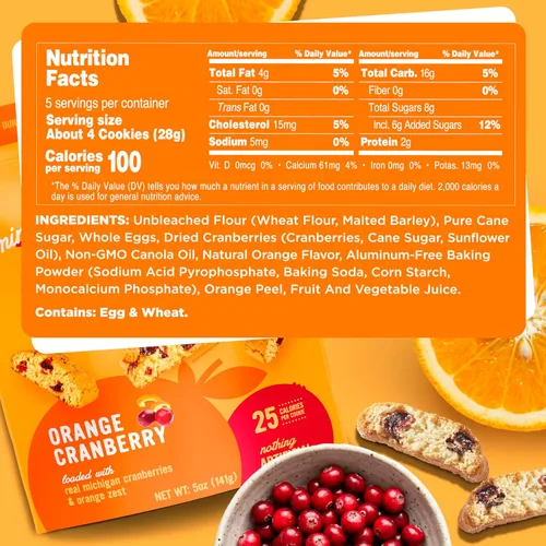 Vista 2 de Cooper Street Galletas totalmente naturales galletas crujientes horneadas dos veces, sin nueces y lácteos, estilo biscotti, 5 onzas