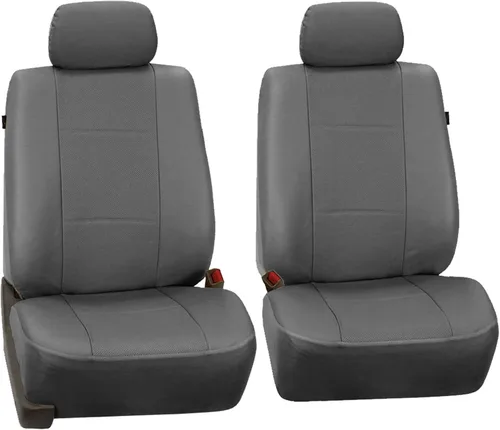 Vista 18 de FH Group Fundas de asiento de automóvil de tres filas de cuero sintético de lujo con 7 plazas, compatible con bolsa de aire y banco trasero