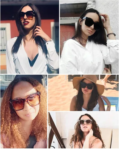 Vista 8 de FEISEDY Gafas de sol vintage de mariposa para mujer, diseño de lujo, cuadrado, degradado, B2486