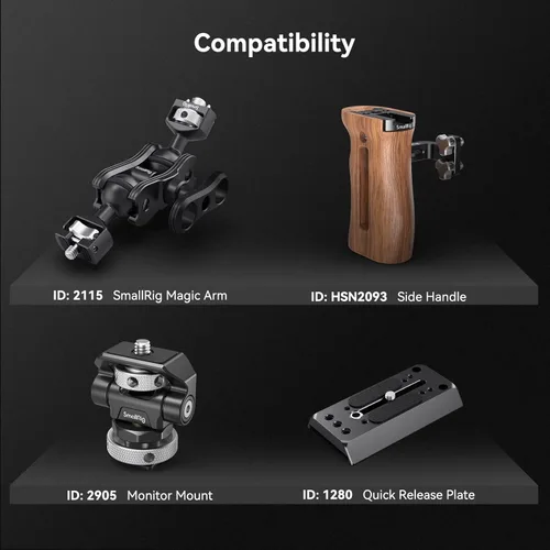 Vista 4 de SmallRig Kit de jaula C R5/R6/R5 para Canon R5/R6/R5 C, kit de mano para cámara con mango superior y abrazadera para cable - 3830