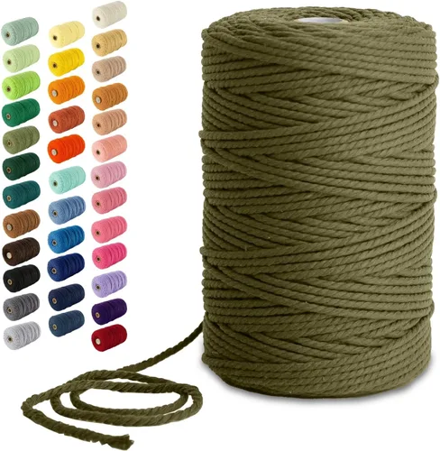 Vista 155 de Nook Theory Hilo de macramé de 3mm 109 yardas - Cuerda de macramé suave de 4mm, 5mm perfecta para nudos - Suministros de macramé para colgadores