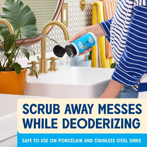 Vista 2 de Aunt Fannie's Sink Refresher, Bright Lemon Powder Scrub and Odor Minimizer for Sinks, Drains and Garbage Disposals, 16 Ounces (Pack of 1)