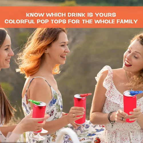 Vista 6 de Abeillo Abrelatas manual de 12 piezas, abrelatas de latas de cerveza de soda, herramienta de abridor de anillos superiores, a prueba de fugas