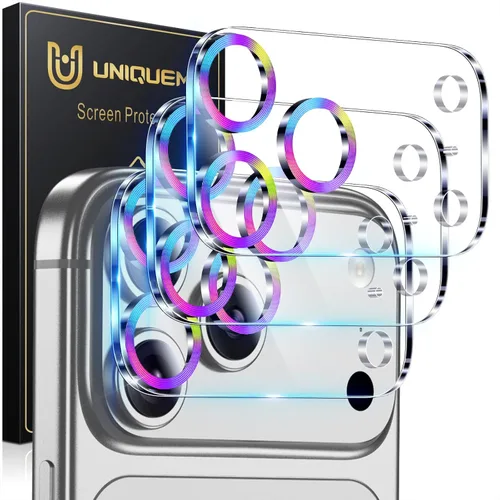 Vista 88 de UniqueMe para Paquete de 3 Protectores de Lente de Cámara para iPhone 15 Pro/iPhone 15 Pro Max, [Protección contra Caídas] [Compatible con Fundas]