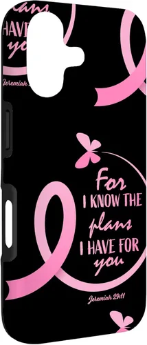 Vista 3 de Breast Cancer Gifts Women Mom Jeremiah 29 11 Butterfly Phone Case for iPhone 17