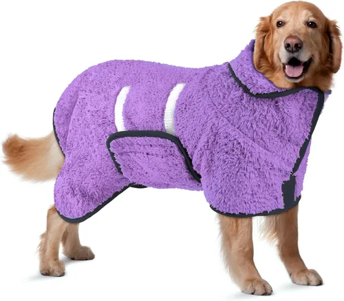 Vista 50 de Bienbee Bata de baño para perro, de secado rápido, súper absorbentes, para después del baño, toalla cálida para perros, suministros de baño