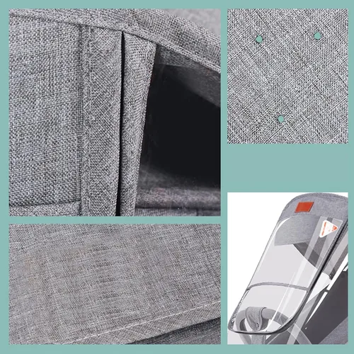 Vista 8 de Funda universal para la lluvia, transpirable, protector contra el clima, reutilizable, fácil instalación, cochecitos, accesorios, cochecitos Azul