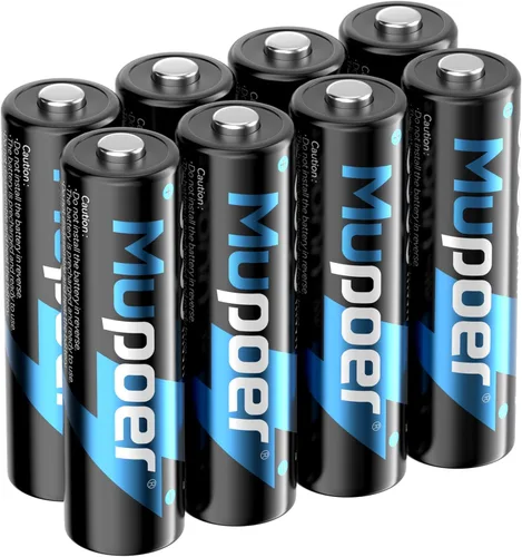 Vista 22 de Pilas recargables AA de litio con cargador, paquete de 8 baterías de 1.5 V 3000 mWh, doble A, recargable, batería AA de iones de litio de larga