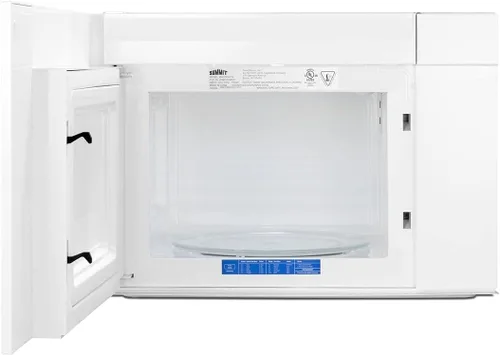 Vista 3 de Summit MHOTR241W - Microondas sobre la gama, capacidad de 1.4 pies cúbicos, ventilación debajo del gabinete, color blanco