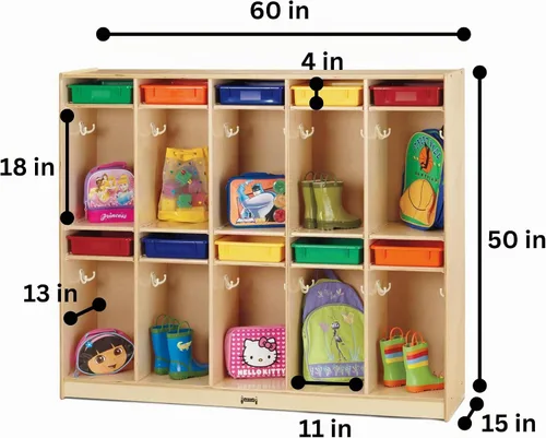 Vista 3 de Jonti-Craft 6679JC - Centro para llevar a casa con cubos de colores, madera