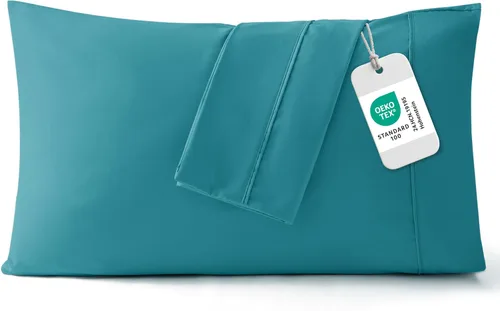Vista 16 de Bedsure Fundas de Almohada Tamaño Estándar Juego de 2 - Fundas de Almohada de Microfibra Cepillada Gris Oscuro, Súper Suaves y Acogedoras con Cierre