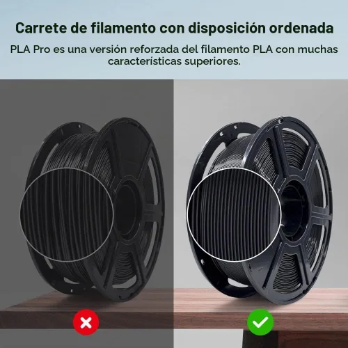 Vista 4 de FLASHFORGE Filamento para impresora 3D, filamento PLA PRO de 1.75 mm, carrete de 1 KG (2.2 libras), precisión dimensional de +/- 0.02 mm para Negro