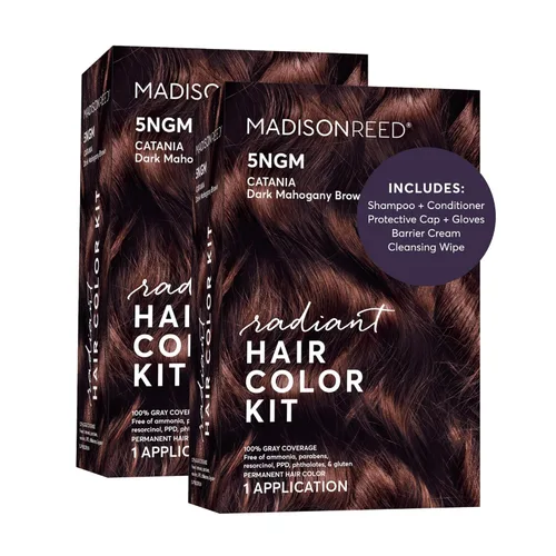 Vista 51 de Madison Reed - Kit de tinte radiante para el cabello, tinte permanente para el cabello, 100 % cobertura de canas, sin amoníaco, castaño Sondrio