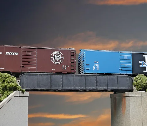 Vista 10 de Walthers Cornerstone Puente de ferrocarril de doble vía Pilar concreto pkg(2) 933-4553 HO Escala Modelo Ferrocarril - Kit de estructura