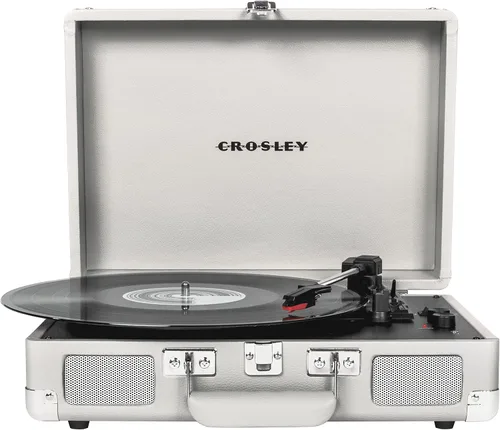 Vista 28 de Crosley CR8005F-GF Cruiser Plus - Tocadiscos de vinilo vintage de 3 velocidades con Bluetooth y maleta con altavoces integrados, diseño floral