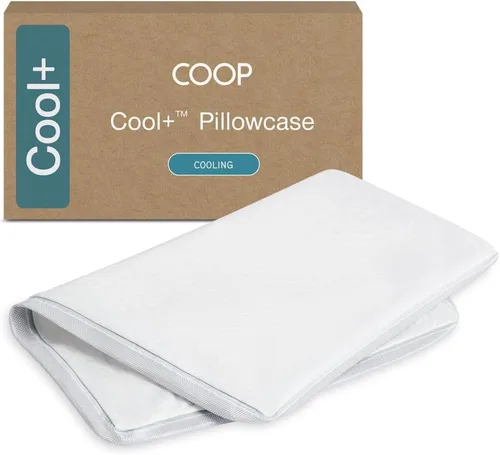 Coop Cool+ Funda de almohada, tamaño Queen, funda de almohada refrescante para almohadas de espuma viscoelástica, ultra suave, resistente a las
