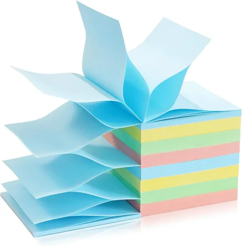 Vista 9 de 16 blocs de notas adhesivas emergentes de 3 x 3 pulgadas, colores brillantes, autoadhesivas, notas adhesivas superadhesivas, paquete de gran valor