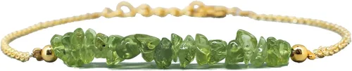 Vista 70 de Gempires Natural Chips Bar Bracelet, Energy Healing Crystals, Birthday, Gift for Her, Gemstone Jewelry 8 inch