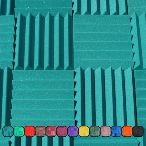 Vista 16 de Paneles de espuma acústica profesional estilo cuña de 12 x 12 x 2 pulgadas, paquete de 4, espuma de estudio para amortiguación de sonido e Carbón