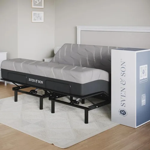 Vista 17 de Sven & Son Essential - Base de cama ajustable tamaño twin XL + colchón de espuma viscoelástica de gel frío de 10 pulgadas, inalámbrica, fácil