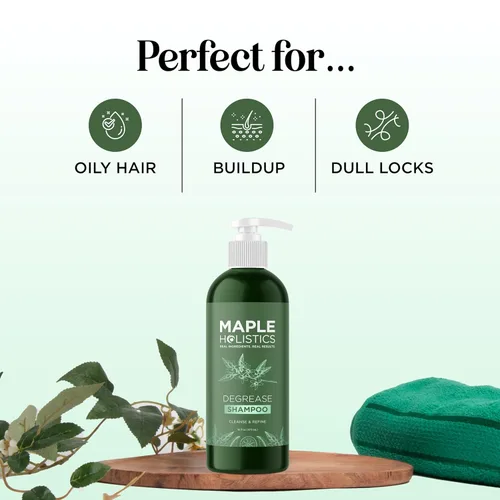 Vista 2 de Champú aclarante para cabello graso y cuero cabelludo - Champú de limpieza profunda que elimina la acumulación con aceite de romero para cabello
