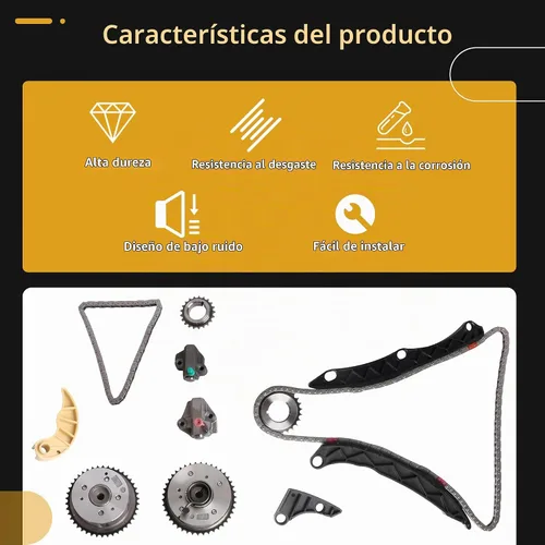 Vista 7 de Kit de cadena de distribución del motor+junta de culata con juego de pernos, para Kia Optima 2011-2014, para Hyundai Sonata 2010-2014, G4KH G4KC L4