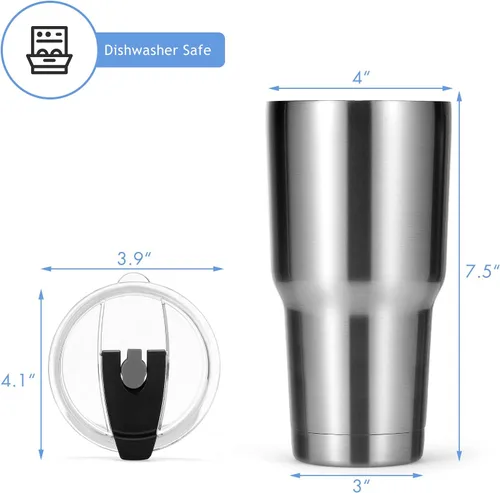 Vista 7 de COSTWAY Vaso de 30 onzas, acero inoxidable 304, doble pared aislada al vacío, tapa resistente a salpicaduras para bebidas frías y calientes (1)