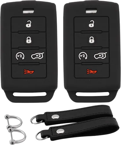 Vista 12 de Funda para Llavero de Silicona para Auto Compatible con Ford F150 Explorer Mustang Edge, para Lincoln MKZ MKX MKC con 5 Botones, Protector Completo