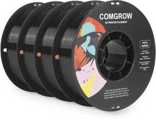 Vista 24 de Comgrow PETG - Filamento para impresora 3D de 1.75 mm, filamento de impresora 3D de alta precisión y resistente (0.9 kg), precisión dimensional +
