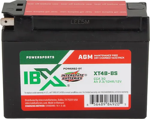 Vista 8 de Interstate Batteries YTX14L-BS 12V 12Ah Powersports Batería 200CCA AGM recargable de repuesto para motocicletas Harley-Davidson (XTX14L-BS)