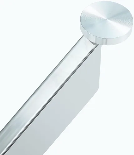 Vista 7 de Large Rectangular Glass Dining Table with 0.4" Tempered Glass Tabletop and Silver Metal Legs, for 4 6 People,for Kitchen Dining Living Meeting