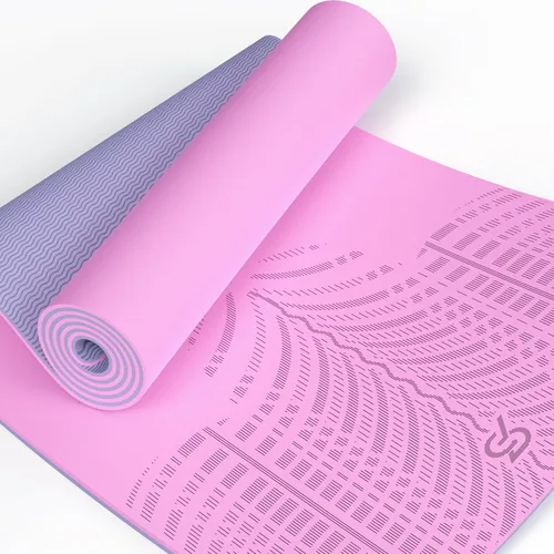 Vista 9 de LOLLIPOP Thick Yoga Mat, Non-Slip Exercise Mat for Yoga, Pilates, Stretching Fitness & Exercise Mat with Easy-Cinch Carrier Strap